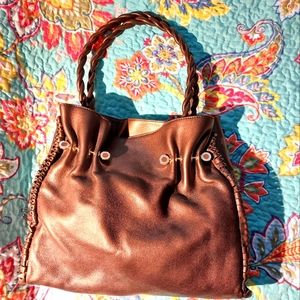 BVLGARI Twistino / Metallic Brown Tote / Made in Italy